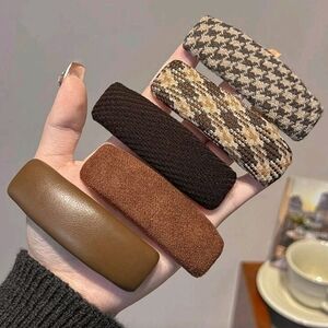 Stylish Brown and Tan Hair Clips Set